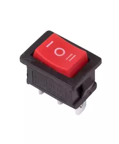 Выключатель клавишный 250В 6А (3с) ON-OFF-ON красн. с нейтралью Mini (RWB-205; SC-768) REXANT 36-2144