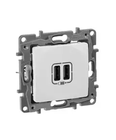 Механизм розетки USB 1-м СП Etika 2мод. 240В/5В 2400мА бел. Leg 672294