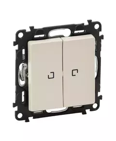 Механизм выключателя 2-кл. СП Valena Life 10А IP20 250В 10AX с подсветкой с лиц. панелью сл. кость Leg 752528