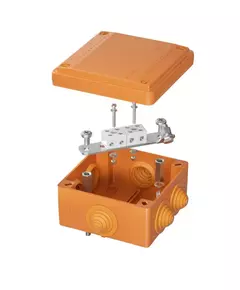 Коробка ответвительная FS 100х100х50мм 4р 450В 6А 4кв.мм с каб. вводами и клеммн. IP55 пластик. DKC FSB11404