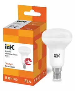 Лампа светодиодная ECO R50 5Вт 3000К тепл. бел. E14 450лм 230-240В IEK LLE-R50-5-230-30-E14