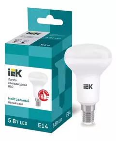 Лампа светодиодная ECO R50 5Вт 4000К бел. E14 450лм 230-240В IEK LLE-R50-5-230-40-E14