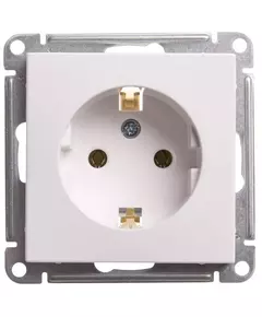 Механизм розетки 1-м СП W59 16А IP20 с заземл. без защ. шторок бел. SchE RS16-154-1-86