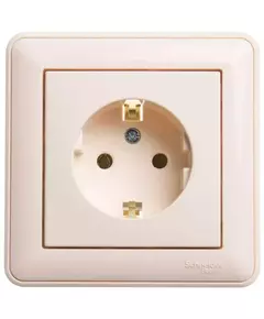 Розетка 1-м СП W59 16А IP20 с заземл. без защ. шторок сл. кость SchE RS16-154-28