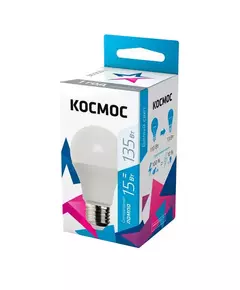 Лампа светодиодная A60 15Вт 4500К E27 220В КОСМОС LkecLED15wA60E2745