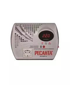Стабилизатор напряжения АСН-500 Н/1-Ц 1ф 0.5кВт настен. с розеткой IP20 релейный Ресанта 63/6/9