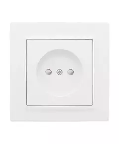 Розетка 1-м СП Минск 10А IP20 без заземл. защ. шторки бел. Basic EKF ERR10-022-100