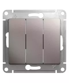 Механизм выключателя 3-кл. СП Glossa 10А IP20 (сх. 3) 10AX платина SchE GSL001231