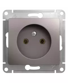 Механизм розетки 1-м СП Glossa 16А IP20 250В без заземл. платина SchE GSL001241