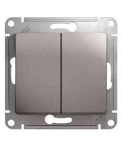 Механизм выключателя 2-кл. СП Glossa 10А IP20 (сх. 5) 10AX платина SchE GSL001251