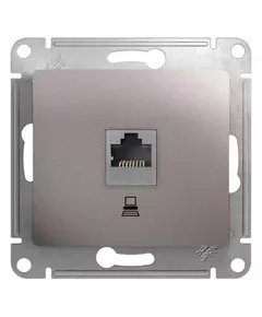 Механизм розетки комп. 1-м Glossa RJ45 кат.5е платина SchE GSL001281K