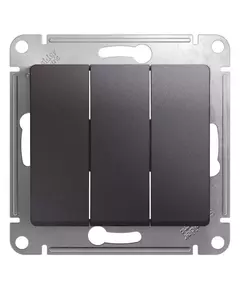 Механизм выключателя 3-кл. СП Glossa 10А IP20 (сх. 3) 10AX графит SchE GSL001331