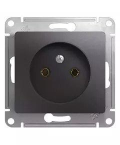 Механизм розетки 1-м СП Glossa 16А IP20 250В без заземл. графит SchE GSL001341