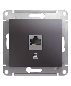 Механизм розетки комп. 1-м Glossa RJ45 кат.5е графит SchE GSL001381K