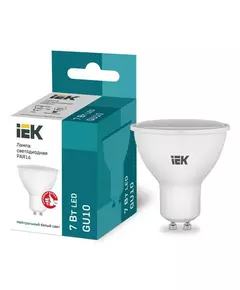 Лампа светодиодная ECO PAR16 софит 7Вт 230В 4000К GU10 IEK LLE-PAR16-7-230-40-GU10