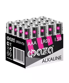 Элемент питания алкалиновый LR03 Alkaline Pack-20 (уп.20шт) ФАZА 5028128