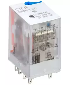 Реле интерфейсное ORM-1 4C 24В DC с LED и тест. кнопкой ONI ORM-1-4C-DC24V-L-B