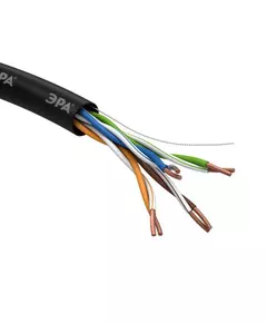 Кабель  UTP 4x2x24 AWG Cat5e CU PE OUTDOOR 305м (м) ЭРА Б0044431