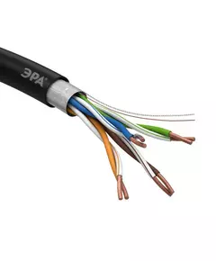 Кабель  FTP 4x2x24 AWG Cat5e CU PE OUTDOOR 305м (м) ЭРА Б0044689