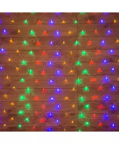 Гирлянда Сеть "НЕТ ЛАЙТ" 1х1.5м 96LED 6Вт 220В IP20 (с контроллером 8 программ) мульти.; черн. провод NEON-NIGHT 215-119-6