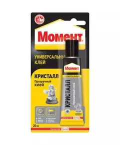 Клей "Момент Кристалл" 30мл на единичном блистере Момент C0037086