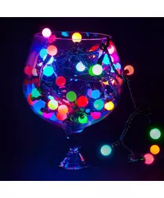 Гирлянда "Мультишарики" 20м d17.5мм 200LED RGB провод черн. ПВХ 58Вт 220В IP44 Neon-Night 303-509