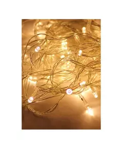 Гирлянда светодиодная 120LED бел. прозр. провод 12.8м (11.3+1.5) 8 режимов мигания IP20 тепл. бел. Космос KOC_GIR120LED_W
