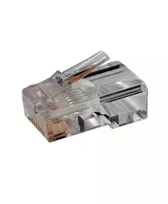 Разъем PLUG-8P8C-U-C5-100 RJ45(8P8C) под витую пару кат.5e универс. (для ож и мж кабеля) Hyperline 49377