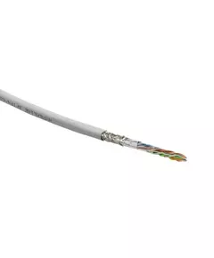 Кабель FTP 4-C5E-SOLID-GY-305 витая пара экран. FTP (F/UTP) кат.5e 4х2х0.5 (24 AWG) ож (solid) экран-фольга PVC (305м) (м) Hyperline 42052