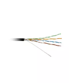 Кабель UTP 4-C5E-SOLID-OUTDOOR-40-500 витая пара UTP (U/UTP) кат. 5e 4х2х0.5 (24 AWG) ож (solid) для внешней прокладки (+60 град.C -40 град.C) PE (500м) (м) Hyperline 49118