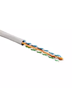 Кабель UTP 4-C5E-SOLID-GY-305 витая пара UTP (U/UTP) кат.5e 4 пары (24 AWG) одножильн. (solid) PVC (305м) сер. Hyperline 41903