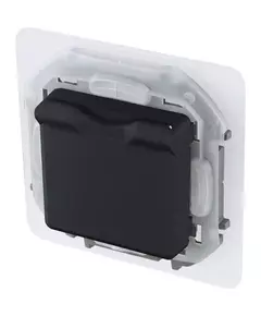 Розетка Inspiria 16А IP44 250В 2P+E защ. шторки с крышкой немецк. стандарт антрацит Leg 673743