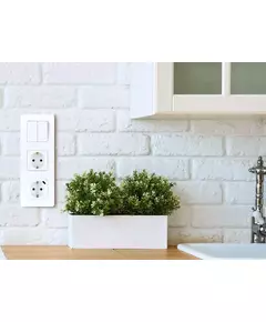 Розетка Inspiria 16А 250В 2P+E немецк. стандарт со встроен. зарядным устройством USB C 1.5А 5В бел. Leg 673770