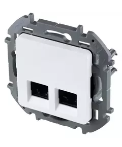 Розетка RJ45 2-м Inspiria CAT.6 UTP бел. Leg 673840