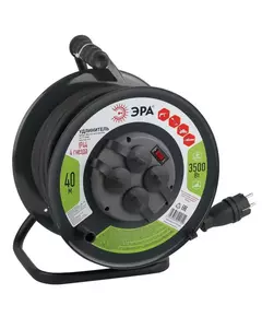 Удлинитель силовой RMx-4es-3x2.5-40m-IP44(KG) на метал. катушке с/з 4гнезда 40м КГ 3х2.5 Эра Б0043059