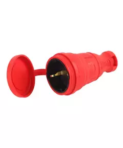 Разъем каучуковый R8-RED-IP44 с/з прямой 16А IP44 красн. Эра Б0044548