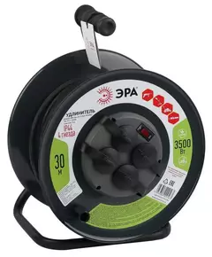 Удлинитель силовой RMx-4es-3x1.5-30m-IP44(KG) на метал. катушке с/з 4гнезда 30м КГ 3х1.5 Эра Б0046844