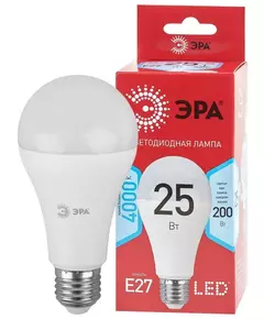 Лампа светодиодная ECO LED A65-25W-840-E27 R (диод груша 25Вт нейтр. E27) (10/100/1200) Эра Б0048010