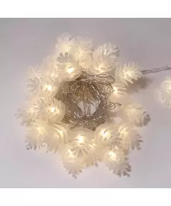 Гирлянда светодиодная "Шишки" 5м 30LED тепл. бел. провод прозр. с контроллером Neon-Night 303-069