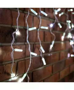 Гирлянда "Айсикл" (бахрома) 4.8х0.6м 152LED бел. 9.5Вт 220В IP65 провод бел. Neon-Night 255-137-6