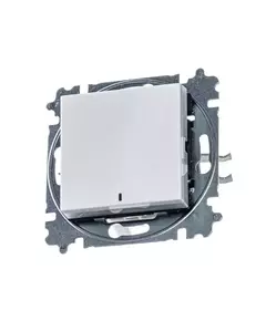 Выключатель 1-кл. СП Levit IP20 с подсветкой бел./ледяной ABB 2CHH590146A6001