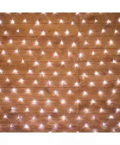 Гирлянда "Сеть" с контроллером 1.5х1.5м 150LED бел. прозр. провод 12Вт 230В IP20 NEON-NIGHT 215-125