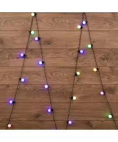 Гирлянда "Шарики" 5м d30мм 25LED RGB провод темно-зел. ПВХ 6Вт 220В IP20 Neon-Night 303-569