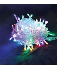 Гирлянда светодиодная 100LED бел. прозр. провод 6.5м расстояние между лампами 6см 8 режимов мигания Космос KOC_GIR100LED_RGB_7m