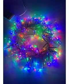Гирлянда светодиодная "Мишура" 3м 200LED 220В IP20 прозр. провод мультиколор ЭРА Б0047972