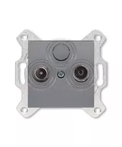 Розетка TV-R Levit оконечная сталь ABB 2CHH083503A6069