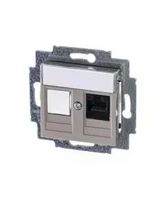 Розетка информационная Levit RJ45 кат. 5e и заглушка кофе макиато ABB 2CHH295117A6018