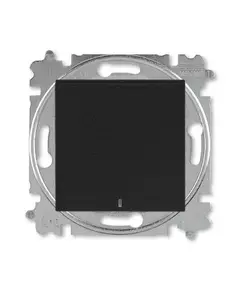 Выключатель 1-кл. СП Levit IP20 с подсветкой антрацит/дым. черн. ABB 2CHH590146A6063