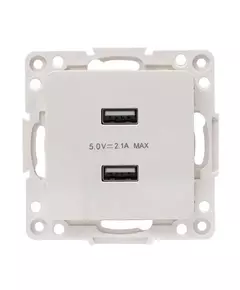 Механизм розетки USB 2-м Стокгольм 2.1А бел. PROxima EKF EYR16-028-10-2USB