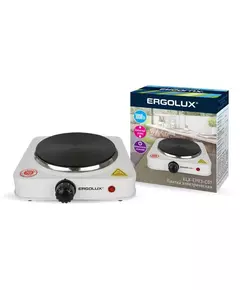 Электроплитка ELX-EP03-C01 1 конф. дисковый нагр. эл. 1000Вт 220-240В бел. Ergolux 13438